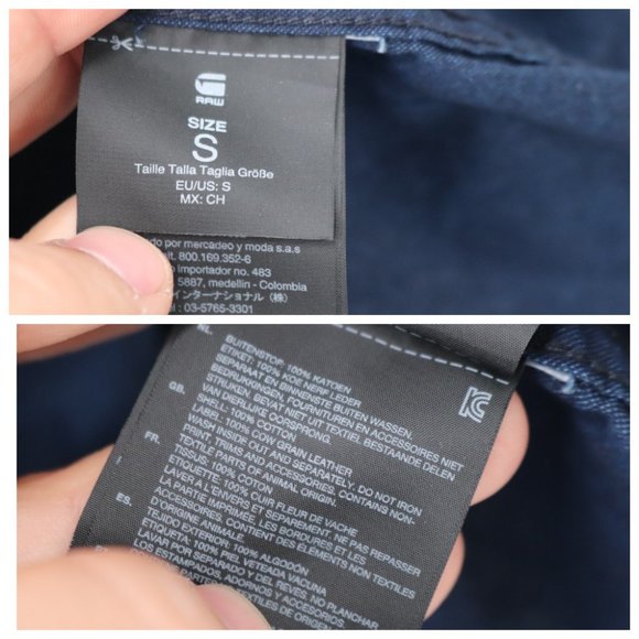 NWT G-Star RAW Shirt Mens Small Landoh Long Sleeve Button Up Dark Blue geometric - Picture 16 of 16